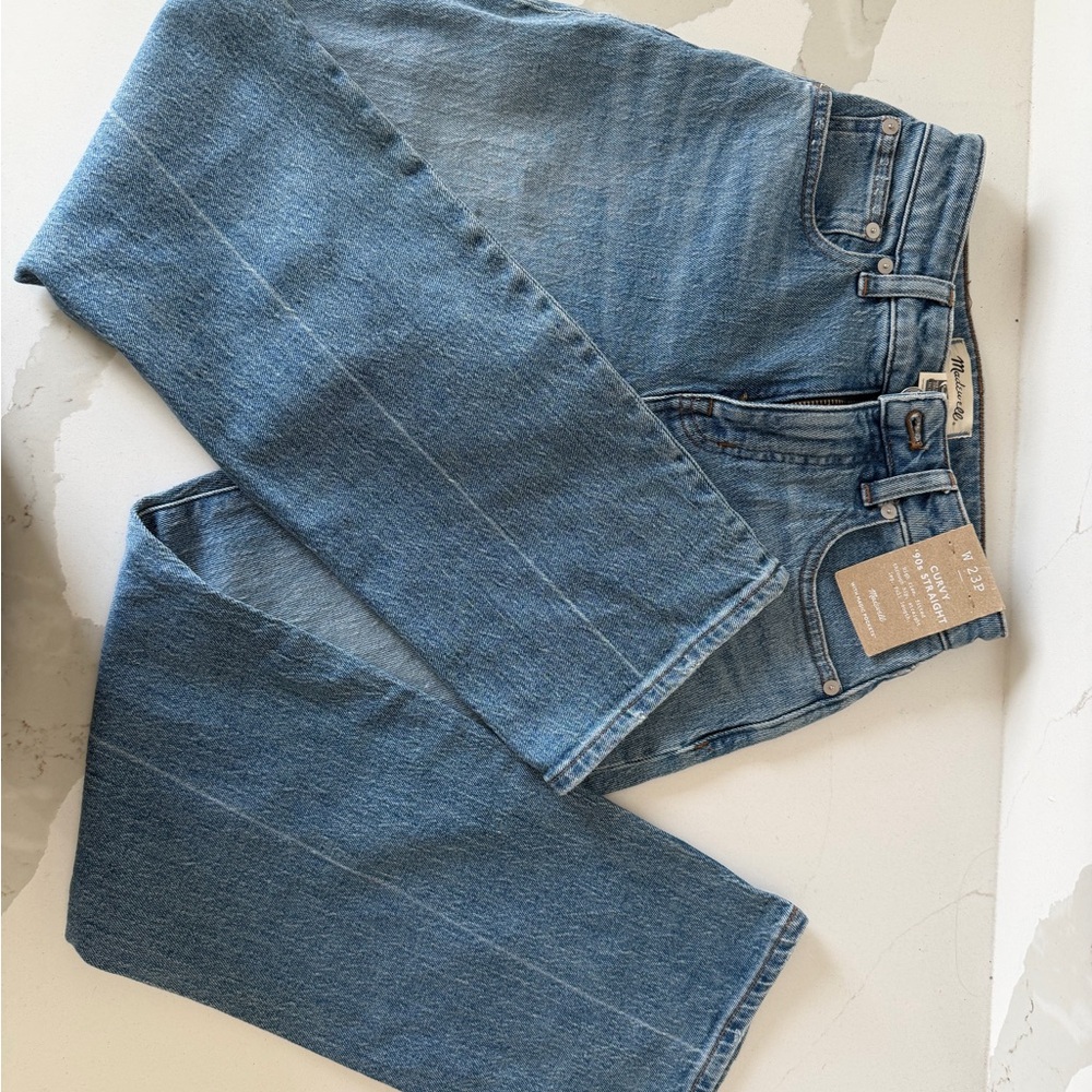 Madewell Women's Curvy 90’s Straight Jeans - Light Blue - Picture 3 of 3